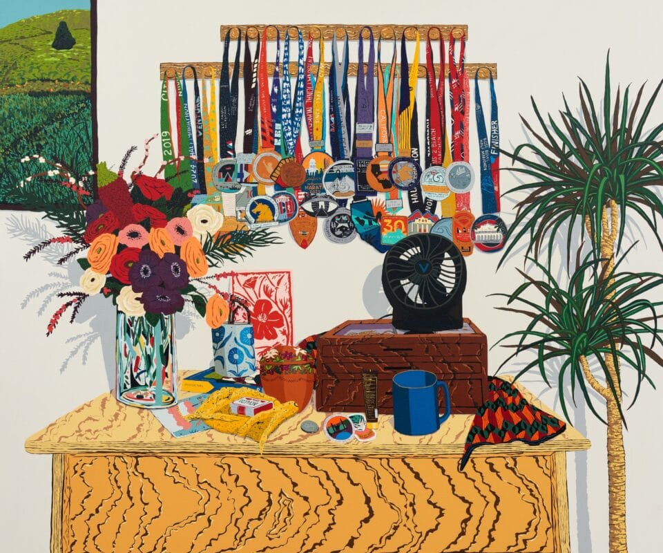 a vibrant painting by Hilary&hellip;